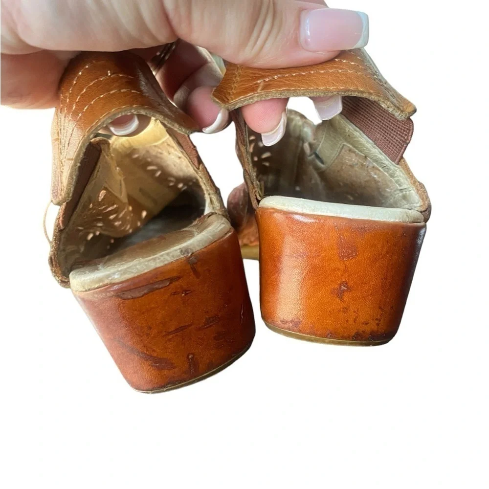PIKOLINOS Romana Laser Cut Floral Leather Slingbacks I Size: 5.5-6